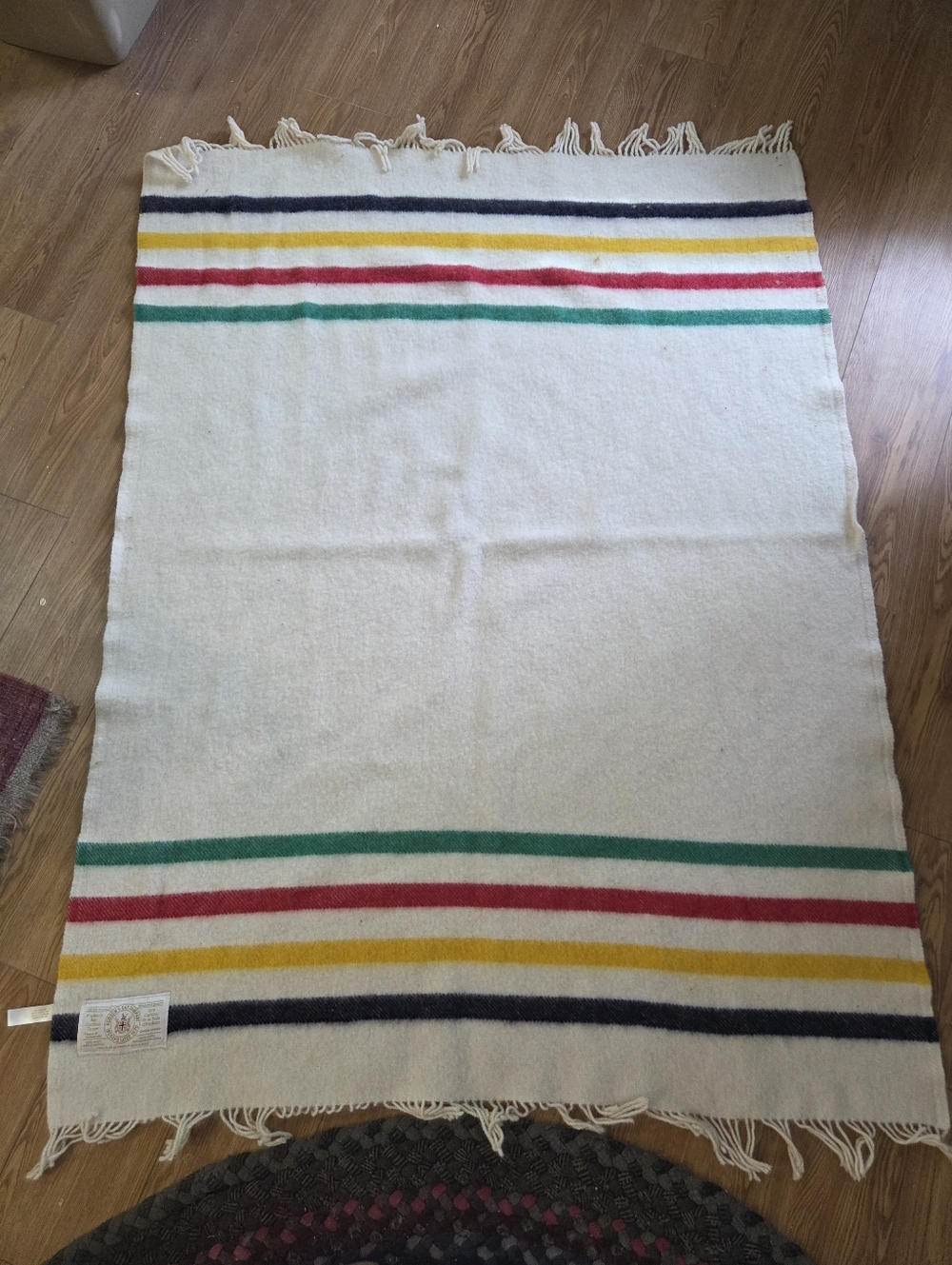 Vintage Hudson’s Bay Company Caribou Throw – 100% Wool – Made in England